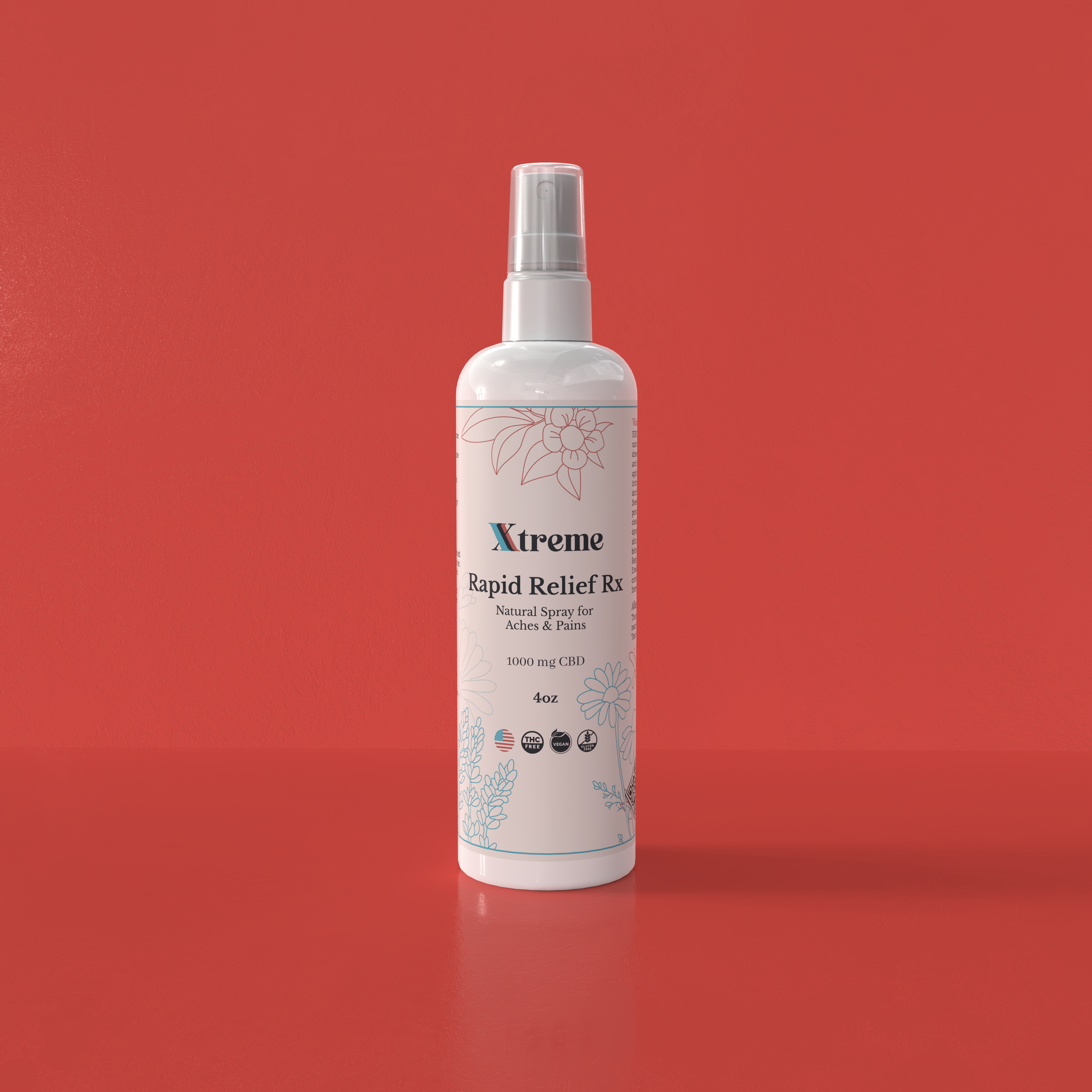 Xtreme Brands RX Rapid Relief Spray – strongest doctor-trusted formula with full-spectrum hemp, Arnica, and Menthol for fast, hands-free pain relief.