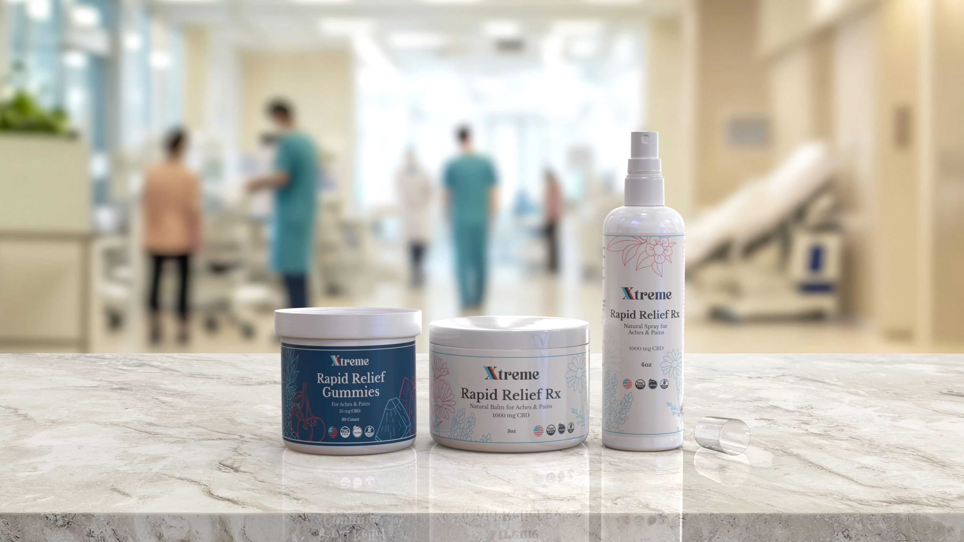 Xtreme Brands RX Pro Bundle – Balm, Spray, and Gummies for fast-acting, USA-made natural relief with full-spectrum hemp and botanical ingredients.