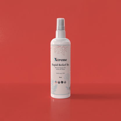 Xtreme Brands RX Rapid Relief Spray – strongest doctor-trusted formula with full-spectrum hemp, Arnica, and Menthol for fast, hands-free pain relief.

