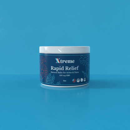 Xtreme Rapid Relief Natural Balm – USA-made, doctor-trusted topical with hemp-derived CBD, Arnica, Turmeric, and Willow Bark for everyday muscle and joint relief.
