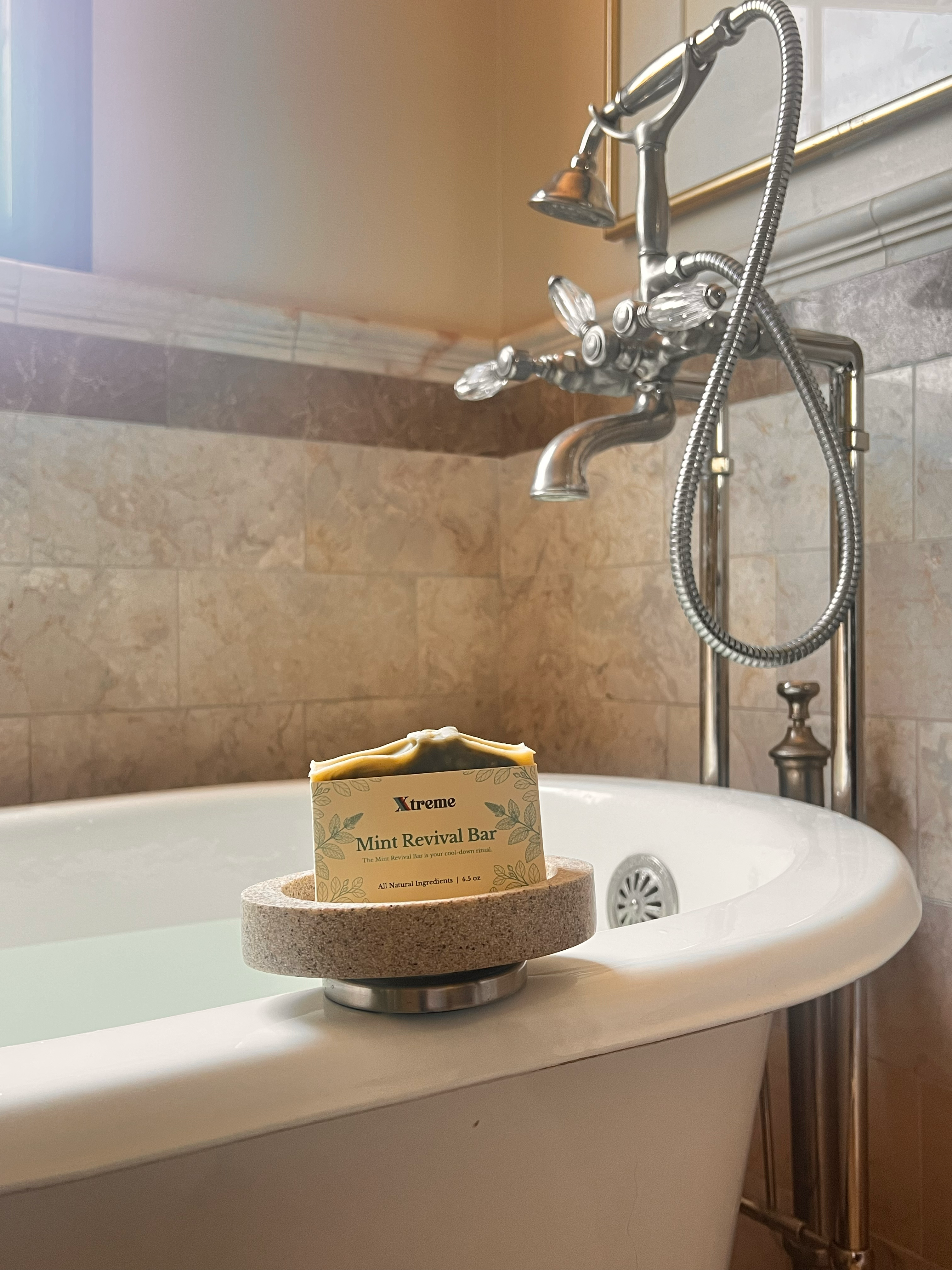 Revitalize your skin with the Mint Revival handmade soap bar from Xtreme Brands. Natural oils & mint for a refreshing, moisturizing cleanse. USA-made artisan quality.
