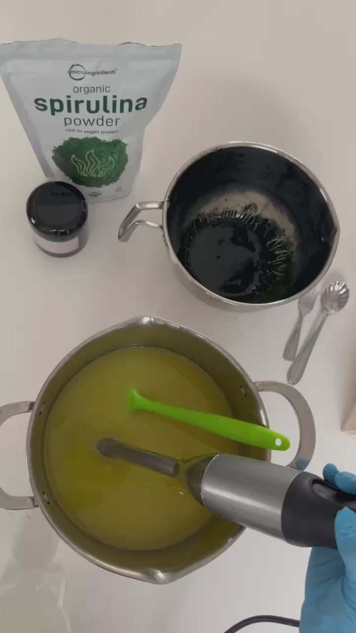 Xtreme Brands Mint Revival handmade soap being crafted – artisan process using natural oils and mint for a refreshing cleanse.
